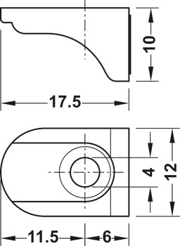 Shelf support, for screw fixing, zinc alloy photo 2 Shelf support, for screw fixing, zinc alloy photo 2