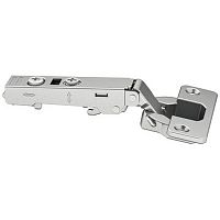 Concealed hinge, Häfele Metalla 310 SM 110°, full overlay, drilling pattern 48/6 mm, soft close, nickel plated