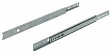 Ball bearing runners, single extension, two-way travel, load-bearing capacity up to 12 kg, steel, side mounting, groove-mounted