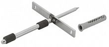 Shelf support with screw-on plate and wall plug fixing