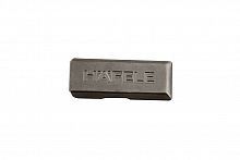 Cover cap with Häfele logo, for Metalla 540 half overlay hinge (right), black nickel