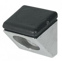 Shelf support, for screwing to side panel, zinc alloy with plastic support
