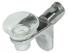 Shelf support for glass shelves, for inserting into Ø 5 mm drill hole, zinc alloy with plastic support