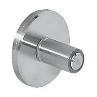 Glass shelf support, stainless steel, for glue fixing, with rubber coating