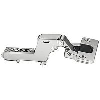 Concealed hinge, Häfele Metalla 110 SM 105°, inset, drilling pattern 52/5.5 mm, with spring, without soft close, nickel plated