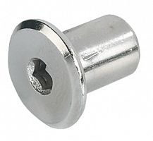 Sleeve nut, flat head, M6 internal thread, SW4 hexagon socket