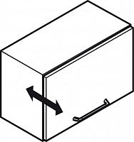 Screw-on bracket (solid front), Free Flap stay flap fitting, individual component