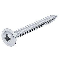 Chipboard screw, Hospa, flat head rear panel screw, PZ, zinc plated