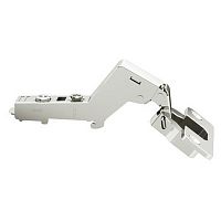 Concealed hinge, Häfele Metalla 310 SM 30°, angled full overlay for doors at +30°, drilling pattern 52/5.5 mm, soft close, nickel plated