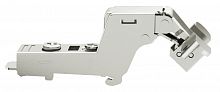 Concealed hinge, Häfele Metalla 310 A/SM 110°, inset, for narrow aluminium frame profiles 19–24 mm, with spring, without soft close, nickel plated