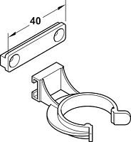 Plinth panel clip for Häfele AXILO® plinth system