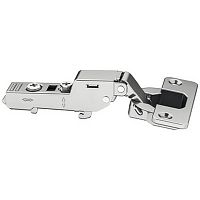 Concealed hinge, Häfele Metalla 310 SM 110°, half overlay, drilling pattern 45/9.5 mm, soft close, nickel plated