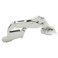 Concealed hinge, Häfele Metalla 310 SM 155° (zero protrusion), inset, drilling pattern 48/6 mm, soft close, nickel plated