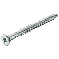 Chipboard screw, Spax, countersunk head, PZ, partially threaded, with central hole, zinc plated