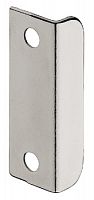 Angled striking plate, steel, nickel plated