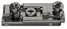Linear mounting plate, quick-fixing, Metalla 310/540 SM, H = 0 mm, with pre-mounted Euro screws, black nickel