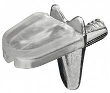 Shelf support, for inserting into Ø 4 mm drill hole, zinc alloy with plastic support