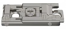 Linear mounting plate, quick-fixing, Metalla 310/540 SM, H = 0 mm, for chipboard screws, nickel plated