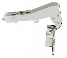 Concealed hinge, Häfele Metalla 310 SM 90°, for false fronts, drilling pattern 52/5.5 mm, with spring, without soft close, nickel plated