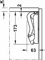 Комплект подъемного механизма Free space 1.18 PUSH Модель D, антрацит
